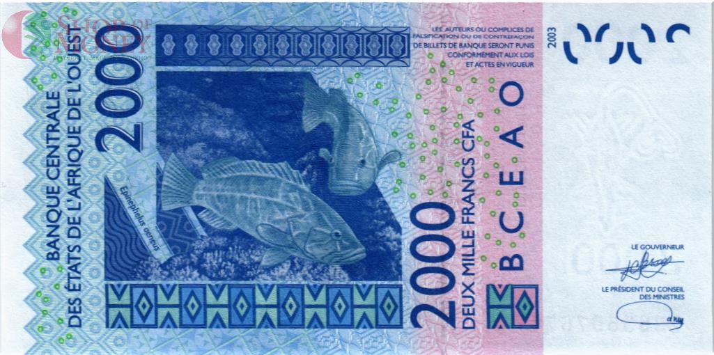 WAS - СЕНЕГАЛ 2000 ФРАНКОВ (K) 2