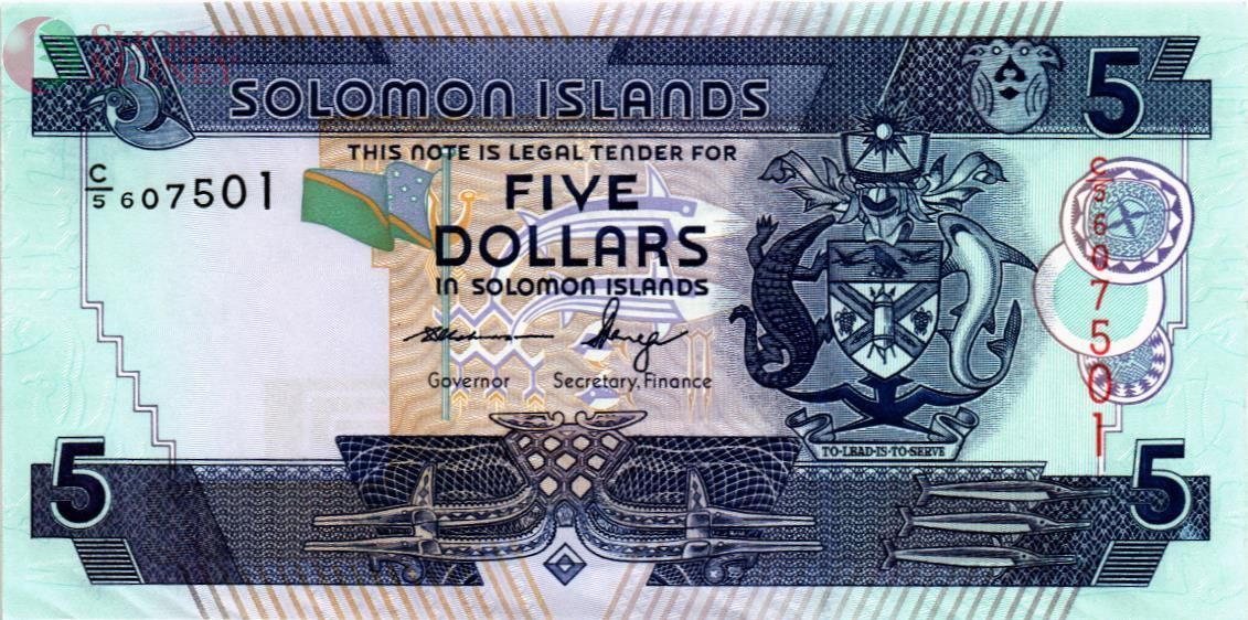 СОЛОМОНОВЫ ОСТРОВА 5 ДОЛЛАРОВ 1