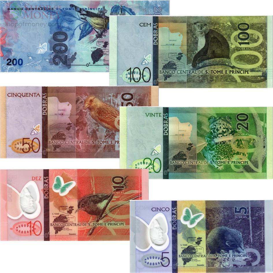 САН-ТОМЕ И ПРИНСИПИ НАБОР 5-10-20-50-100-200 ДОБР 2