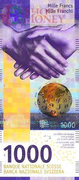 ШВЕЙЦАРИЯ 1000 ФРАНКОВ 1
