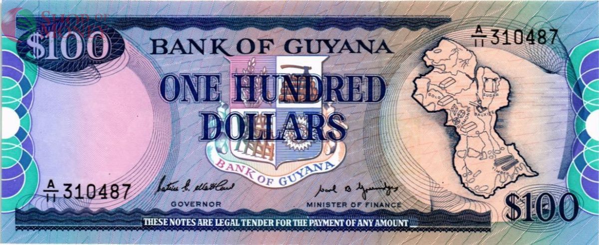 ГАЙАНА 100 ДОЛЛАРОВ 1