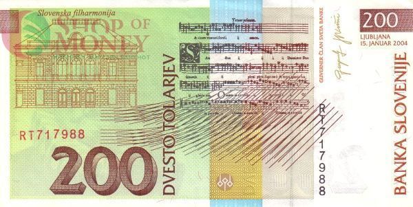 СЛОВЕНИЯ 200 ТОЛАРОВ 2