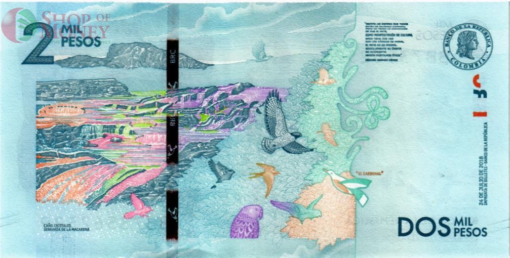 КОЛУМБИЯ 2000 ПЕСО (24.07.2018) 2