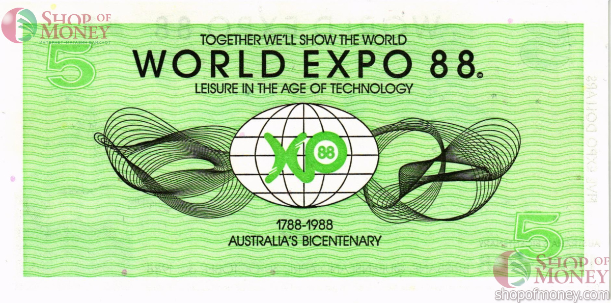 АВСТРАЛИЯ 5 ЭКСПО ДОЛЛАРА 2