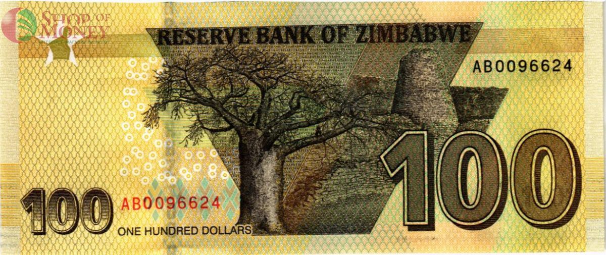 ЗИМБАБВЕ 100 ДОЛЛАРОВ 2