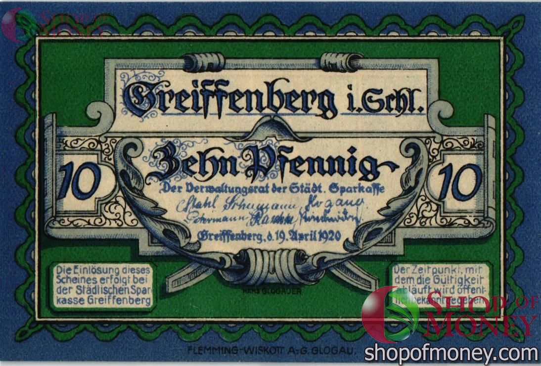 ГЕРМАНИЯ 10 ПФЕННИГОВ (НОТГЕЛЬД) 1