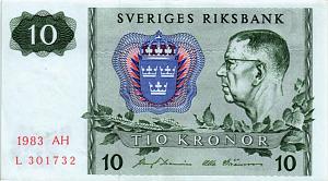 ШВЕЦИЯ 10 КРОН 1