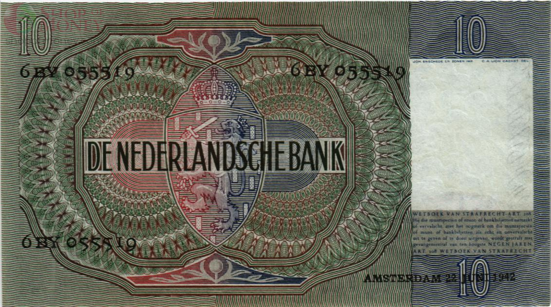 НИДЕРЛАНДЫ 10 ГУЛЬДЕНОВ 2