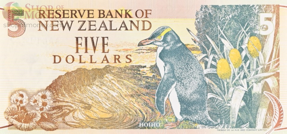 НОВАЯ ЗЕЛАНДИЯ 5 ДОЛЛАРОВ (PMG-GRADE 65) 4