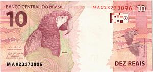 БРАЗИЛИЯ 10 РЕАЛ 2