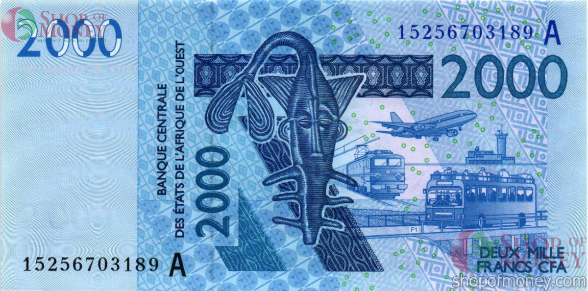 КОТ-Д'ИВУАР 2000 ФРАНКОВ 1