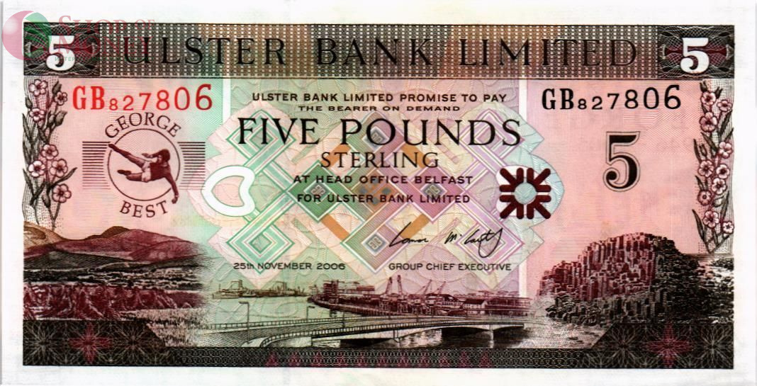 СЕВЕРНАЯ ИРЛАНДИЯ 5 ФУНТОВ (ULSTER BANK) 1