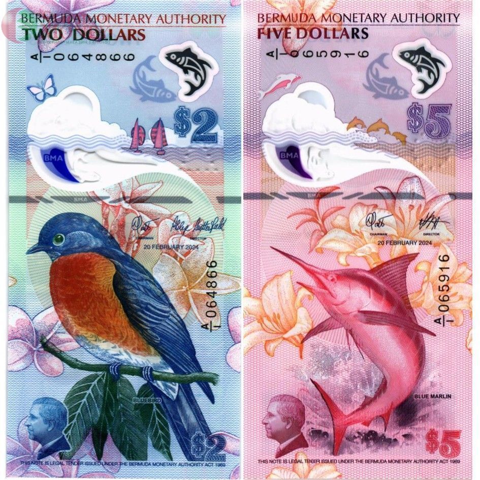 БЕРМУДСКИЕ ОСТРОВА НАБОР 2-5 ДОЛЛАРА 1