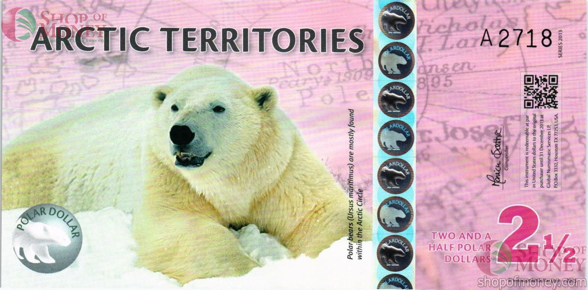 АРКТИЧЕСКИЕ ТЕРРИТОРИИ 2,5 ДОЛЛАРA 1