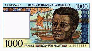 МАДАГАСКАР 1000 ФРАНКОВ 1