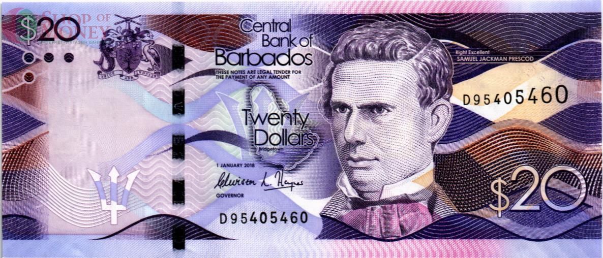 БАРБАДОС 20 ДОЛЛАРОВ 1