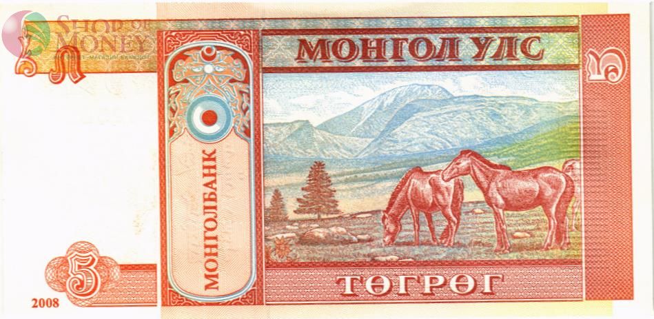 МОНГОЛИЯ 5 ТУГРИКОВ 2