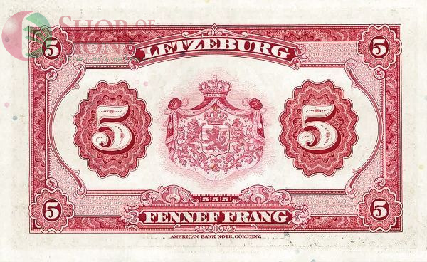 ЛЮКСЕМБУРГ 5 ФРАНКОВ 2