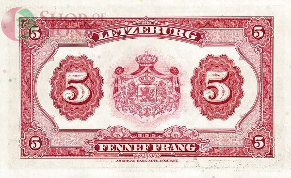 ЛЮКСЕМБУРГ 5 ФРАНКОВ 2