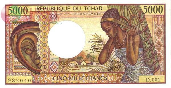 ЧАД 5000 ФРАНКОВ 1