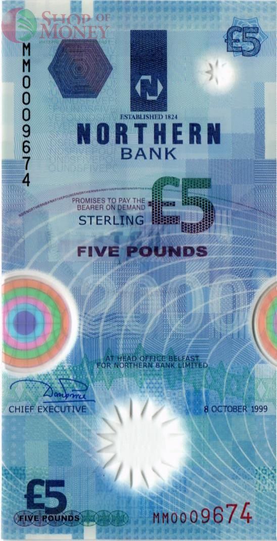 СЕВЕРНАЯ ИРЛАНДИЯ 5 ФУНТОВ (NORTHERN BANK) 1