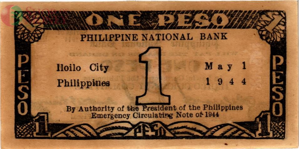 ФИЛИППИНЫ 1 ПЕСО "ТЕМНАЯ БУМАГА" (N113) 2