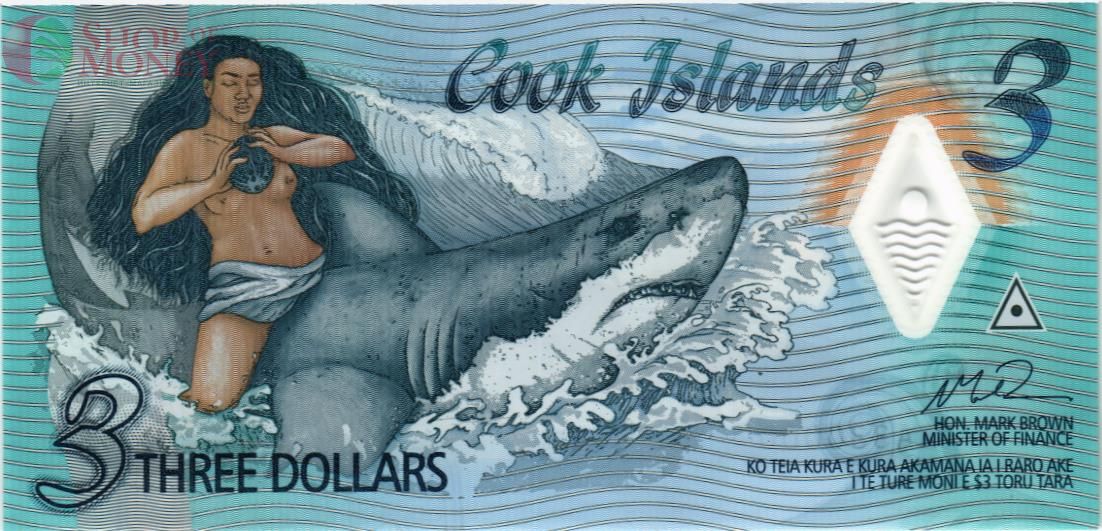 ОСТРОВА КУКА 3 ДОЛЛАРА (АА) 1