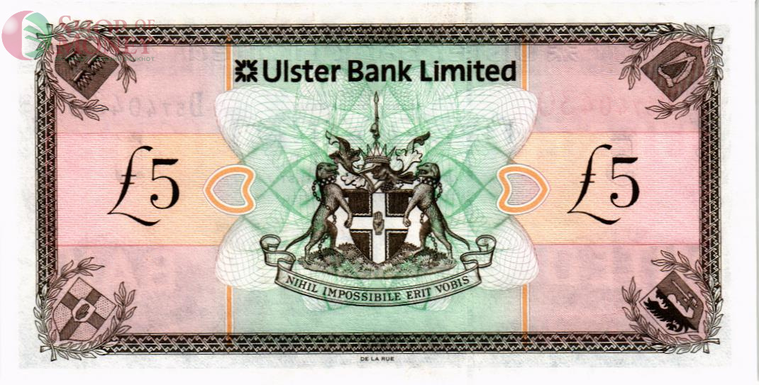 СЕВЕРНАЯ ИРЛАНДИЯ 5 ФУНТОВ (ULSTER BANK) 2