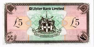 СЕВЕРНАЯ ИРЛАНДИЯ 5 ФУНТОВ (ULSTER BANK) 2