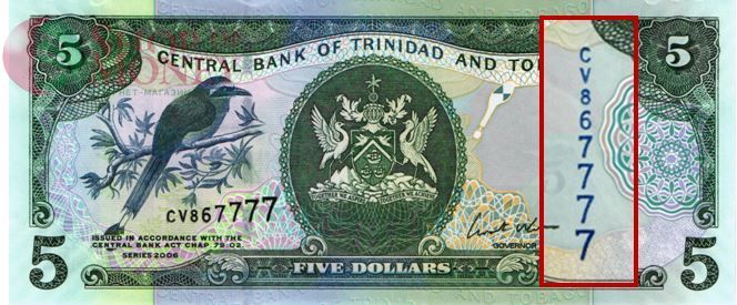 ТРИНИДАД И ТОБАГО 5 ДОЛЛАРОВ #CV867777 1