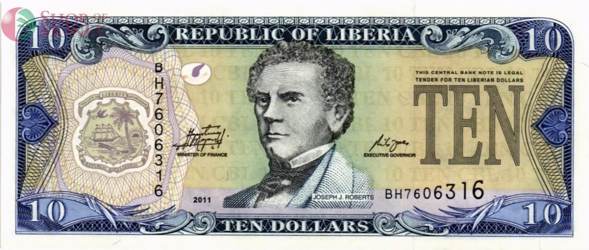 ЛИБЕРИЯ 10 ДОЛЛАРОВ 1