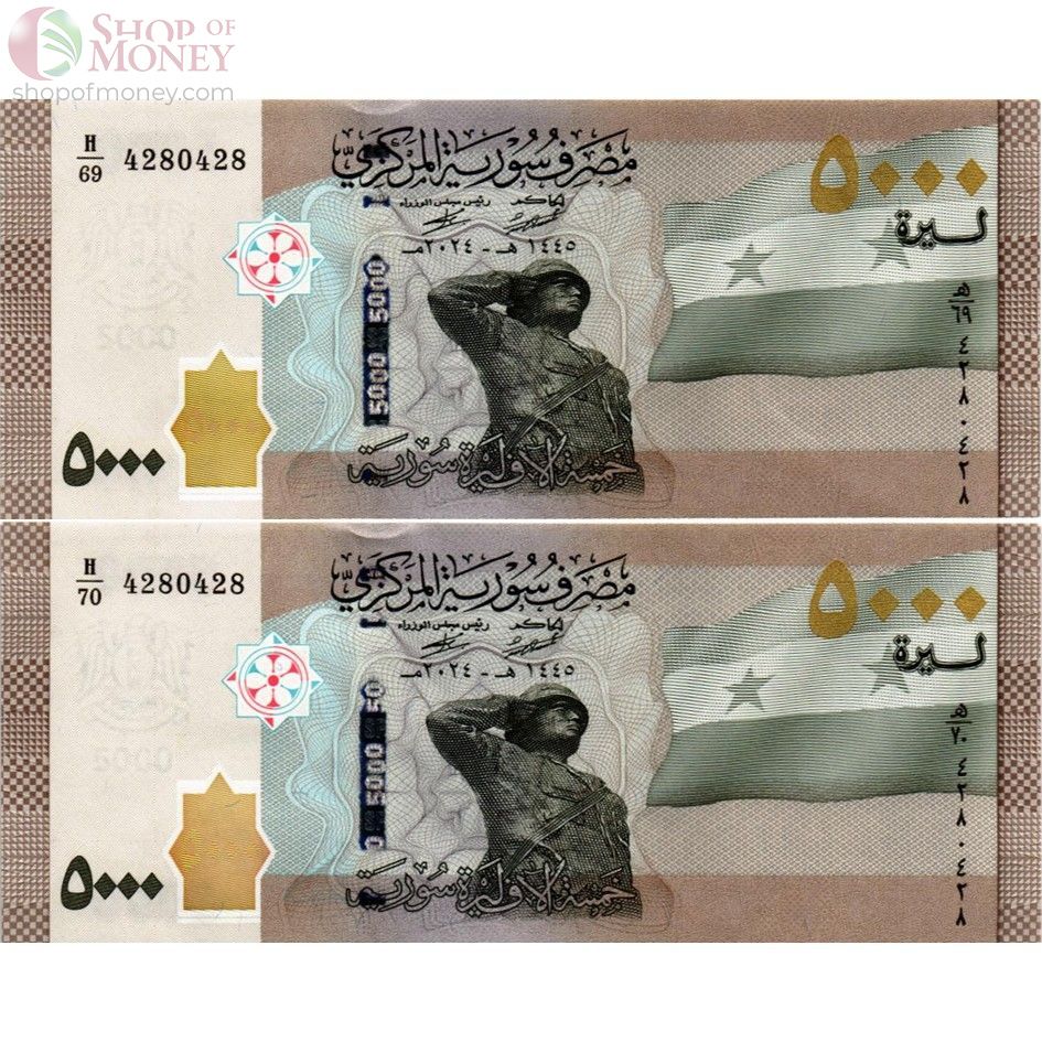 СИРИЯ НАБОР 5000 ФУНТОВ (H/69 4280428 & H/70 4280428) 1