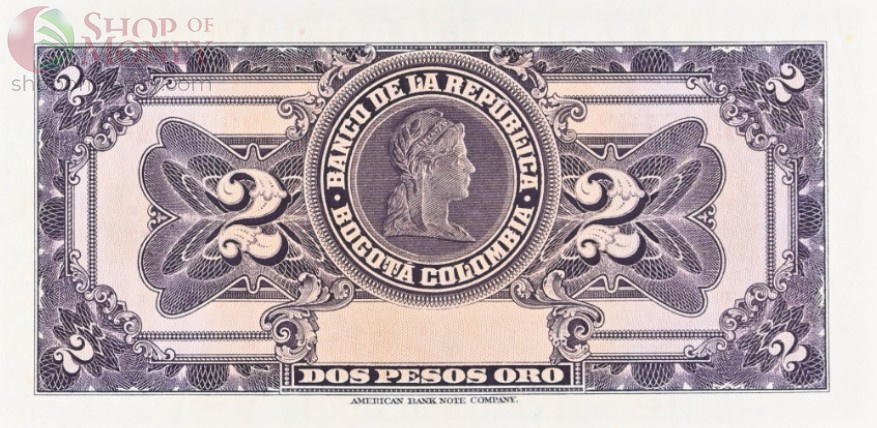 КОЛУМБИЯ 2 ПЕСО (PMG - GRADE 35) 4