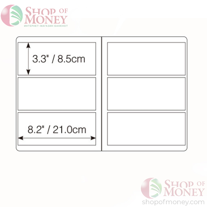 АЛЬБОМ ДЛЯ КОЛЛЕКЦИОНИРОВАНИЯ БАНКНОТ НА 20 ЛИСТОВ С 3 ОТДЕЛЕНИЯМИ 4