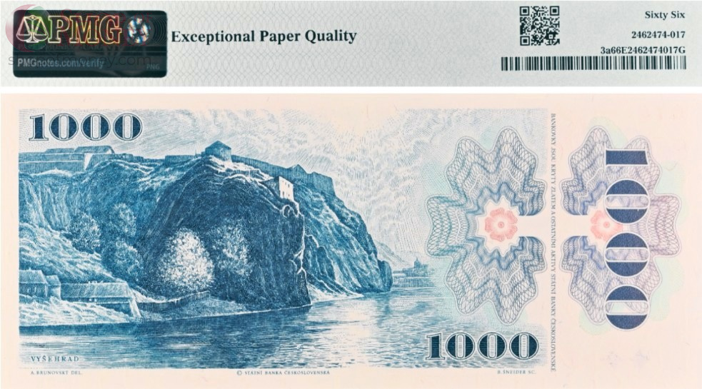 ЧЕХИЯ 1000 КРОН (PMG - GRADE 66) 2