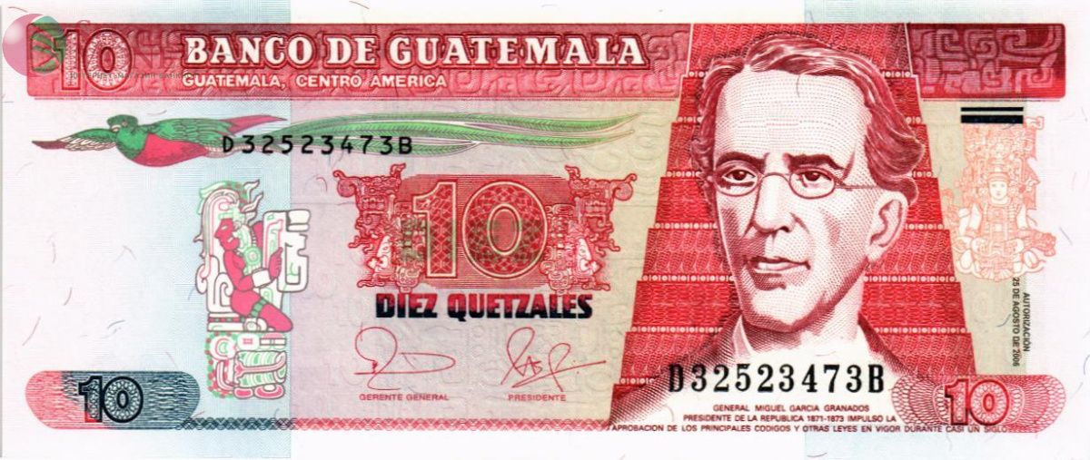 ГВАТЕМАЛА 10 КЕТСАЛЬ 1