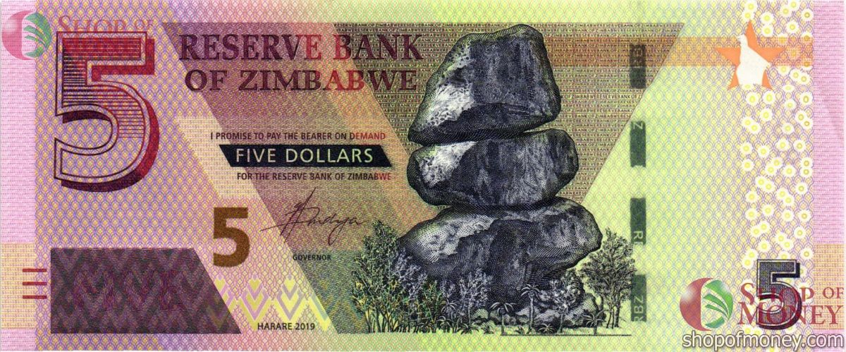 ЗИМБАБВЕ 5 ДОЛЛАРОВ 1