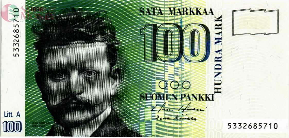 ФИНЛЯНДИЯ 100 МАРОК (Litt. A) 1