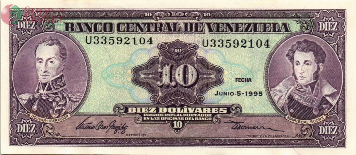 ВЕНЕСУЭЛА 10 БОЛИВАР 1