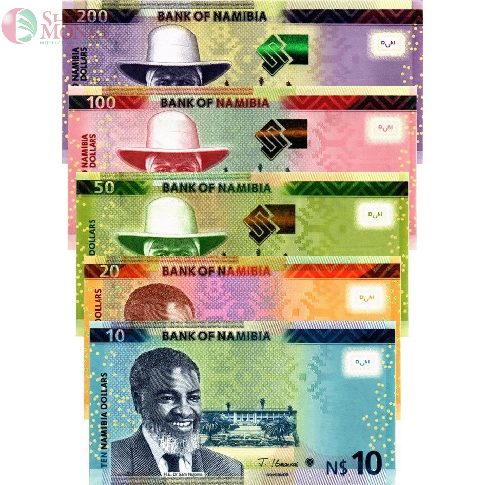 НАМИБИЯ НАБОР 10-20-50-100-200 ДОЛЛАРОВ 1