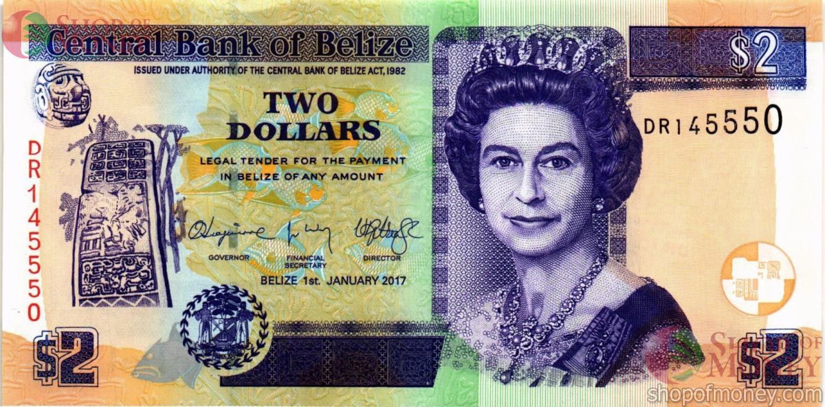 БЕЛИЗ 2 ДОЛЛАРА 1
