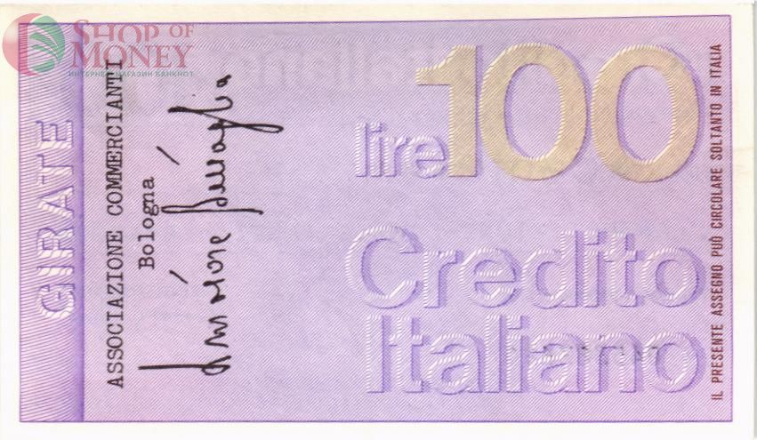 ИТАЛИЯ 100 ЛИР (ЧЕК) 2
