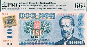 ЧЕХИЯ 1000 КРОН (PMG - GRADE 66) 1