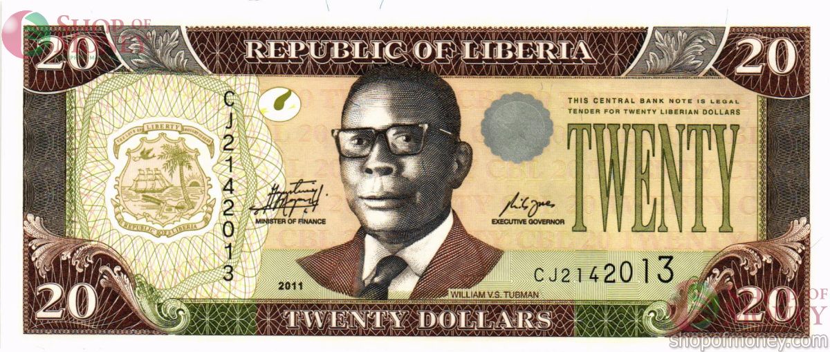 ЛИБЕРИЯ 20 ДОЛЛАРОВ 1