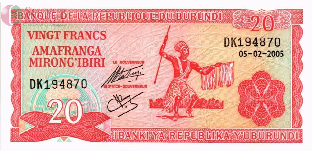 БУРУНДИ 20 ФРАНКОВ 1