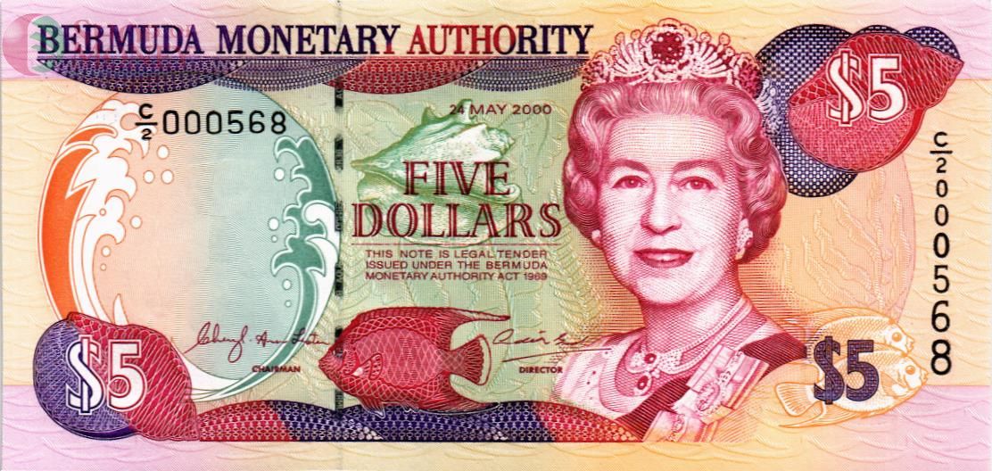 БЕРМУДСКИЕ ОСТРОВА 5 ДОЛЛАРОВ 1