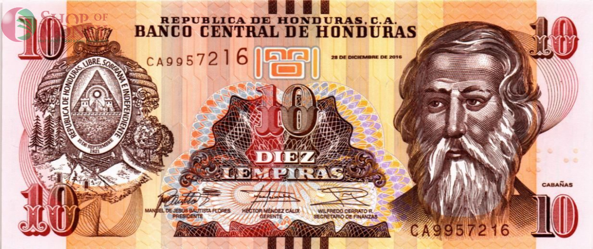 ГОНДУРАС 10 ЛЕМПИР 1
