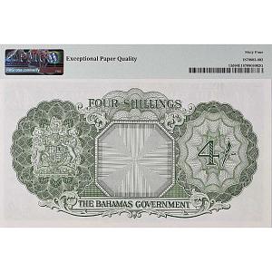 БАГАМСКИЕ ОСТРОВА 4 ШИЛЛИНГА (PMG - GRADE 64) 2