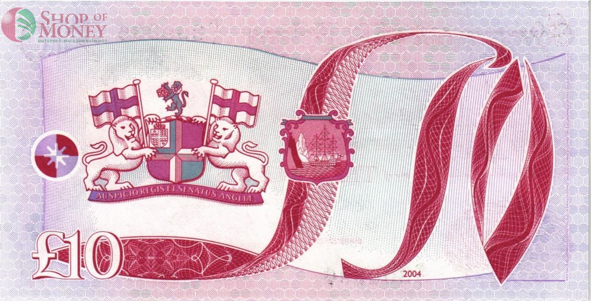 ОСТРОВ СВЯТОЙ ЕЛЕНЫ 10 ФУНТОВ 2