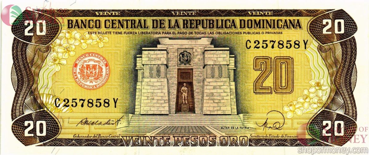 ДОМИНИКАНСКАЯ РЕСПУБЛИКА 20 ПЕСО 1